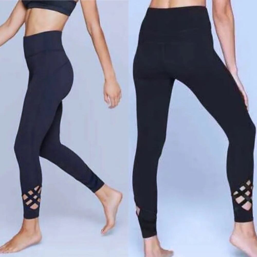 Athleta Sublime Navy Blue High Rise 7/8 Length Leggings Size XS